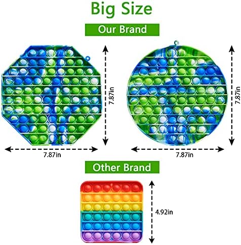 Велигденски поп-фитгет играчки-голема голема големина поп-меур меур за појавување сензорни играчки 100 меурчиња вратоврска боја гигантски играчки