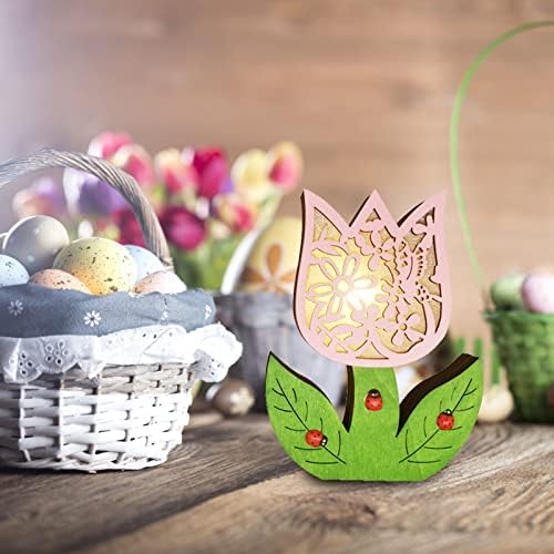 Зајак светло цвет украс декорација на десктоп јајца Велигденски декоративен креативен замав блескав десктоп украс k2so украс