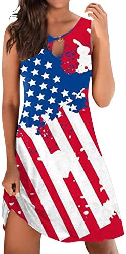 МИАШУИ Против Вратот Краток Фустан Денот На Независноста На Жените Американски 4 од јули Печатени Бохо Сарафан За Жени Обични Фустани