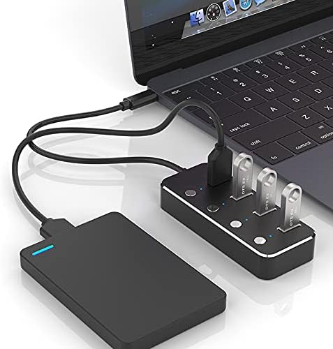 MBBJM Алуминиумска Легура 4 ПОРТА USB 3.0 Центар Под-Контрола ПРЕКИНУВАЧ ЦЕНТАР 60/120cm Кабел До 5gbps Сплитер