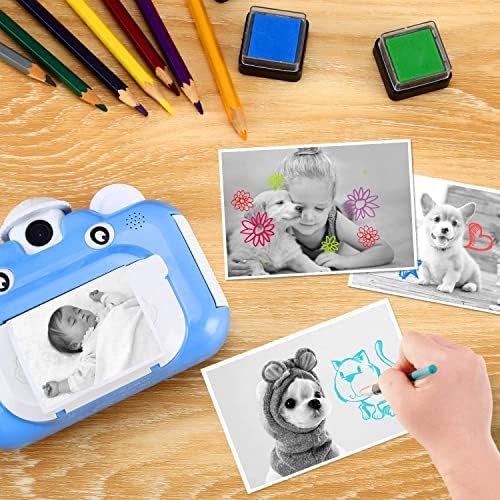 бархрони Инстант Печатење Дигитални Деца Камера со 3 Печати Хартија Ролна