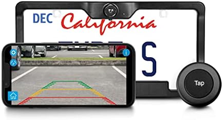 Тип С | Автомобил Безжична Регистарска Табличка Резервна Камера Bluetooth со FHD 1080p Соларна Енергија, Универзална Компатибилност Со