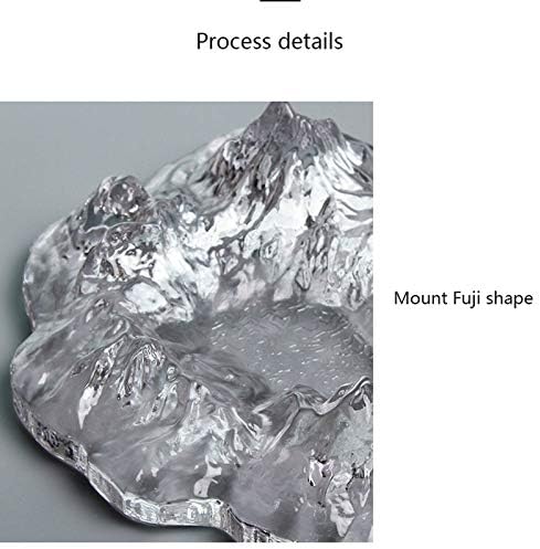 Таблета од пепел таблета за пепел креативна снежна планина во форма на пепел десктоп цигара пепелска домаќинство кристално стакло пепелник