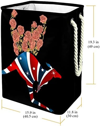 Перење Попречува Австралија Знаме Кенгур И Црвена Роза Склопувачки Корпи За Перење Цврста Корпа За Перење Облека Организација За Складирање