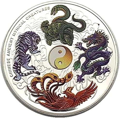 Ада Криптоварентност Четири Големи Ѕверови Ѕверови Сини Змејови Бели Тигри И Сузаку Омилени Сребрени Комеморативни Монети Колекција Монети