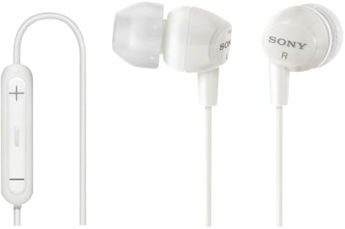 Sony DREX12IPW Слушалки Со ipod далечински-уво сет-Мало Пакување-Бело