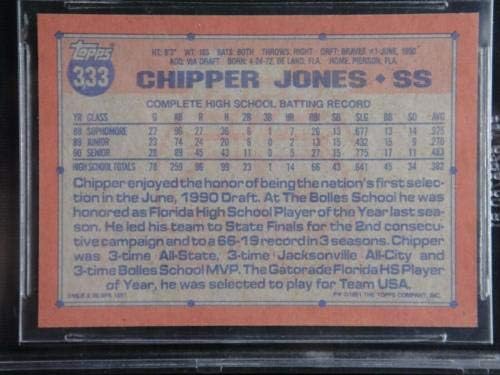 Чипер onesонс BGS 9,5 Gem Mint 1991 Topps Desert Shield Rookie Card 333 Beckett - картички за дебитанти со бејзбол