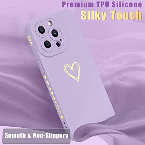 Teageo Компатибилен со Iphone 13 Pro Случај 6.1 инчен За Жени Девојки, Симпатична Луксузни Љубов Срце [Мека Анти-Нула Целосна Камера Леќа