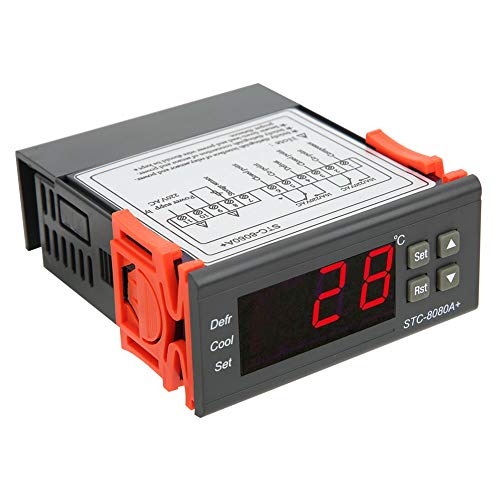 Контролер на температурата 10A/220VAC STC-8080A+ Дигитален термостат ладење на ладење Температура на температура на алармот за греење