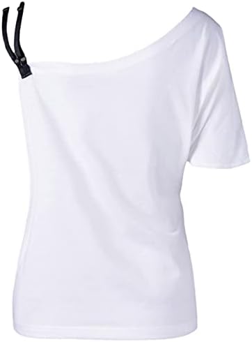 2023 Денот на независноста преголеми врвови секси ладно рамо на 4 јули Патриотски маички лето лабава удобни блузи