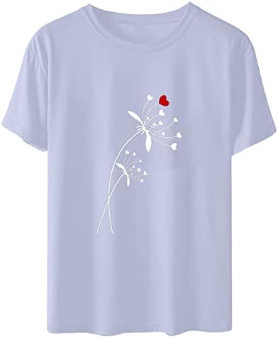 Памук Топ женски летен есен 2023 Облека Краток ракав екипаж графичка обична блуза маичка за девојчиња СМ СМ