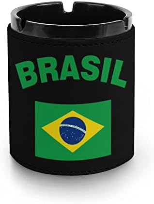 Знаме на бразилска кожа пепелска цигара за пепел, држач за пепел за автомобили во затворен простор на отворено 3.1 x 4