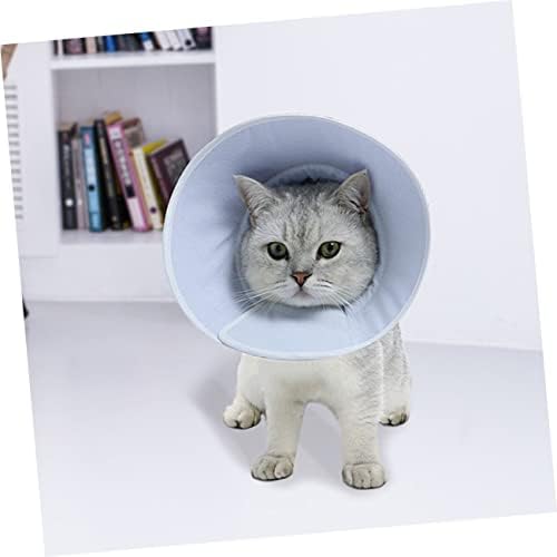 Ipetboom заздравување јака за закрепнување на хирургија за кученца мачки конус Елизабетан сини јаки со големина l и памучна рана миленичиња