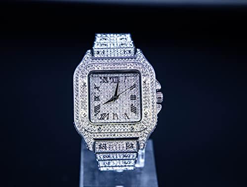 Изочен часовник, ѓердан и нараквица сет со rhinestones - Bling Luxury Style