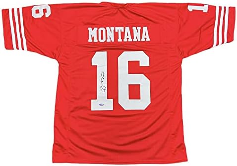 Mон Монтана Сан Франсико 49ерс потпишаа автограмски сопствен дрес Тристар автентично овластен