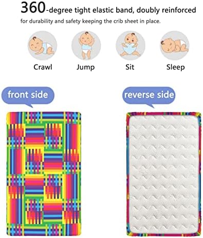 Гроздобер виножито тематски опремени мини чаршафи за креветчиња, преносни мини-креветчиња со листови ултра мек материјал-бебе