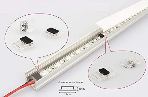 Goochan 2-пински конектори за LED алуминиумски слот-линија ламба конектор-ултра-тетен- ултра-народен конектор-без лемење-без одземање