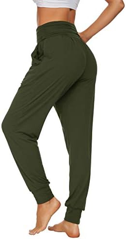 UEУ женски пријатна јога џогери панталони лабави тренингот џемпери удобни дневни панталони со џебови