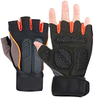 Абаодам 1 пар тренинг на отворено тренирање половина прсти нараквици на ракави на ракави на палми нараквици спортска опрема Заштита за заштита