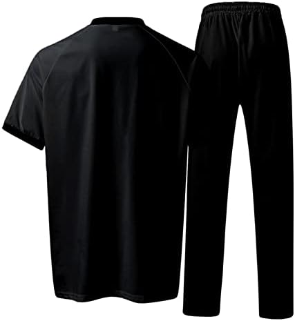 Менс поставува 2 парчиња облека за кошули модни патеки обичен сет плус големина краток ракав и панталони поставени starвездени костуми