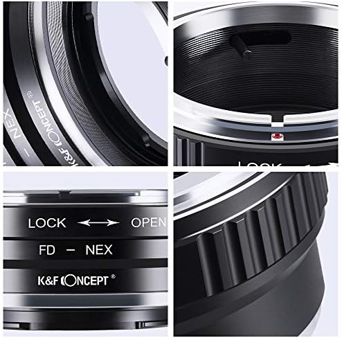 K&F концепт леќи Адаптер FD на NEX компатибилен за Canon FD FL леќи до Nex E-Mount камера компатибилен за Sony Alpha NEX-7 NEX-6 NEX-5N