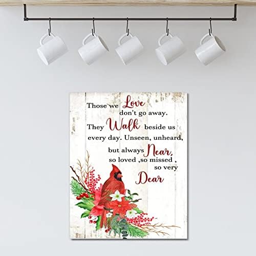 Оние што ги сакаме, не си заминуваат дрвен знак Божиќ црвена птица мистерија венец дрвена wallидна висина фарма куќа света ноќ wallидна уметност