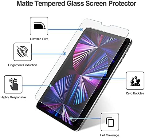 Procase ipad Pro 11 инчи случај 2021 2020 2018 Пакет со заштитник на матниот екран за iPad Pro 11 '' 3 -ти Gen / 2 -ри генерал / 1