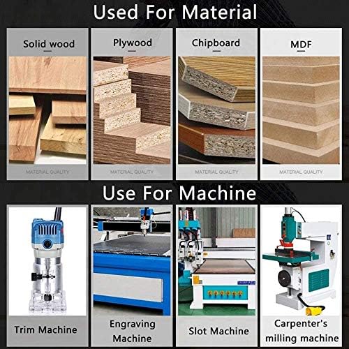 MMDSG 4PCS Flush Trim Router Bit Set, 1/4 инчи Шанк Флејт за мелење на мелење, секачи за мелење на карбид, алатки за обработка на дрво, со