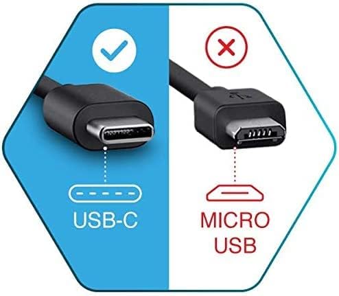 PWR+ USB-C Полнач За Барнс И Нобл BNRV1100 Ќош Glowlight 4 usb-C Адаптер За Напојување 6 Usb Тип C -