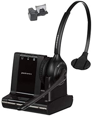 Plantronics Savi W710 безжични слушалки во комплет со бришење на советник за кревање и слушалки