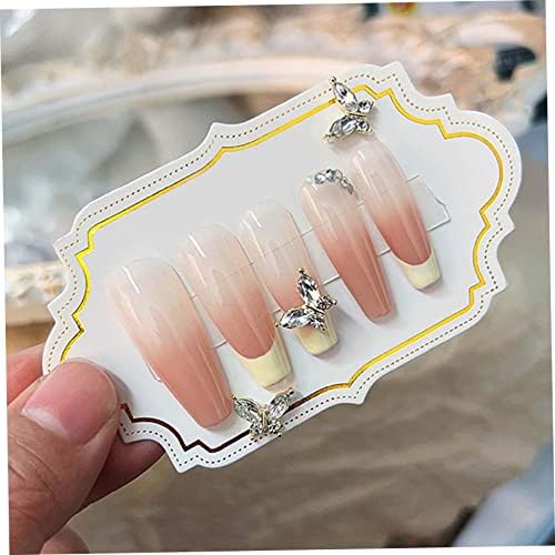 20 парчиња 3Д пеперутка за нокти, метална цирконија, приврзок за пеперутка за женски украси за украси за занаетчиски накит