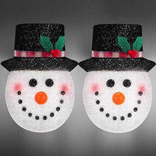 Кемокос 2 Пакет Божиќно тремот Светло покрива Снежен човек Светло светло покрива на отворено Божиќни украси за тремови, гаражни светла,