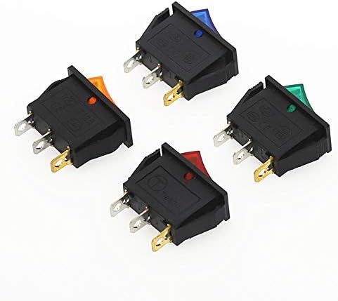 Копче за напојување на прекинувачот Vieue 4PCS KCD3 Rocker Switch Onf-Off 2 Позиција 3 Пин Електрична опрема со прекинувач за