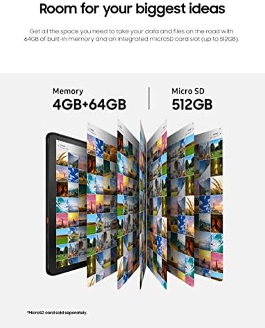 Samsung Galaxy Tab Активни ПРО 10.1 | 64GB &засилувач; LTE Водоотпорен Солиден Таблет, Црна-СМ-T547UZKAXAA
