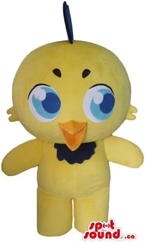 Spotsound Yellow Cockerel Bird Mascot us костумски карактер фенси фустан