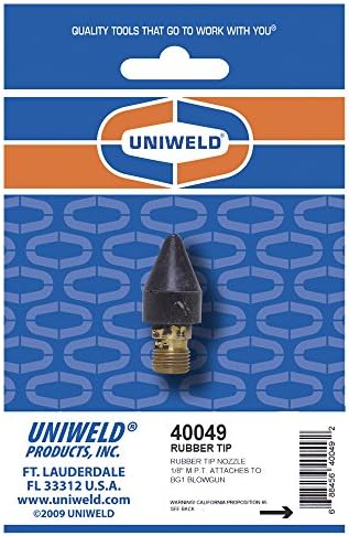 Uniweld 40049 Гумени Врвот Адаптер со 1/8-Инчен MPT