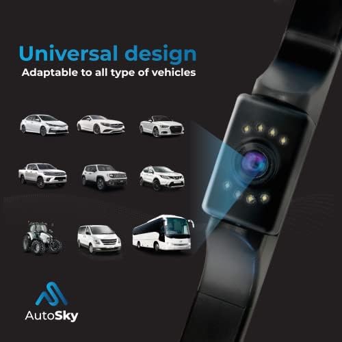 AutoSky Најновата HD Резервна Камера, 8 LED Регистарска Табличка Обратна Камера-Резервна Камера За Автомобили, Камиони, Пикапи, Теренци