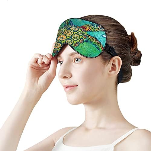 Маска за желка желка за ролетна маска за спиење ноќно сенка на капакот за прилагодување на окото со смешна графика за жени мажи со една големина