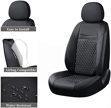 Опфаќања на седиштето на автомобилот Caverado Front, 6 парчиња Универзални капаци на седиштата за автомобили, ПВЦ-автомобили за седишта