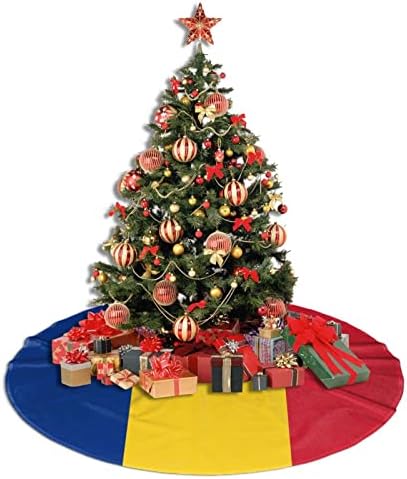 Елка Здолниште, 30-48 Инчен Знаме На Романија Дрво Мат За Божиќ Украси Празник Партија Орнаменти
