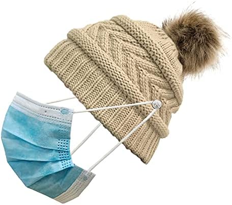 Гуангјуан Бејни Капчиња за момчиња преголеми модни кабелски капи, манжетни снежни капи, памук дебели капачиња за капа за ладно време