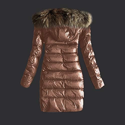 Womenените надвор од облеката ватирана зимска топла палта со јака со јакни со јакни од Jeanан јакни за јуниори