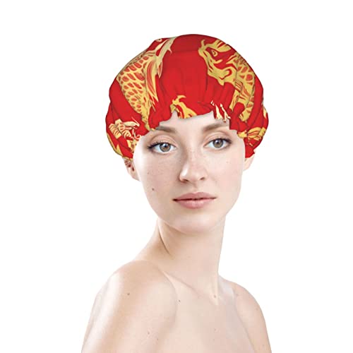 Womenените што можат да се користат за истегнување на полите, капаче за коса, риба риба кинески двојни слоеви водоотпорна капа