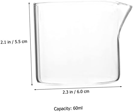 Upkoch 15 парчиња стакло млеко бокал кафе сирупи мини кафе чаши за кафе -сируп диспензер кафе стомна стакло мед стомна кафе