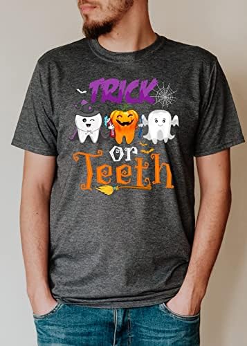 Moobla трик или заби заби за заби, кошула за стоматолошки заби, кошула за стоматолошки асистент, стоматолог за Ноќта на вештерките,