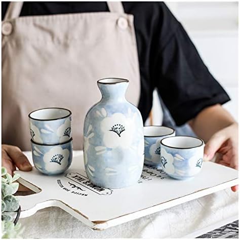 Сино цветно вино сет јапонски саке постави керамички сад за вино со чаша за пиење флагон бар сет 0529
