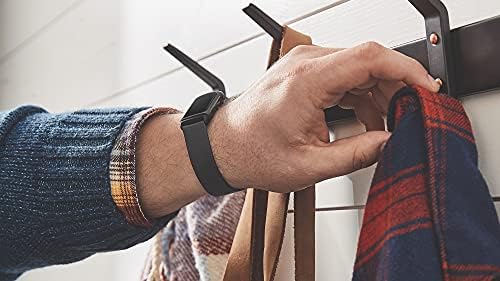 Fitbit Полнење 5 Премиум Хорвен Кожен Додаток Бенд, Официјален Производ, Црна, Мала