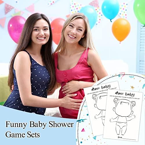 Нацртајте игра за туширање за бебиња, можете ли да претпоставите како ќе изгледа бебето, цртајте бебе девојчиња да се соочат со 30