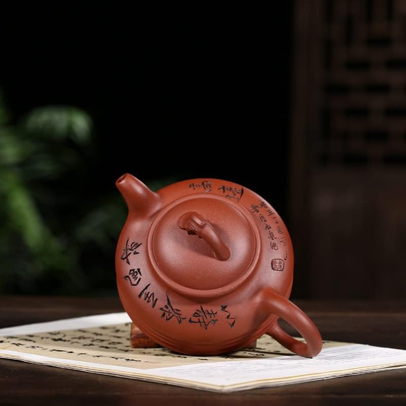 Познато пурпурно глинено чајник чиста рачно изработена автентична сурова руда чиста цемент чајник гаојуан букви кунг фу -чајник