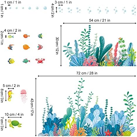 декалмил Под Морето Ѕид Налепници Желки Бул Со Морска Трева Агол Ѕид Налепници Бања Спална Соба Расадник Ѕид Декор